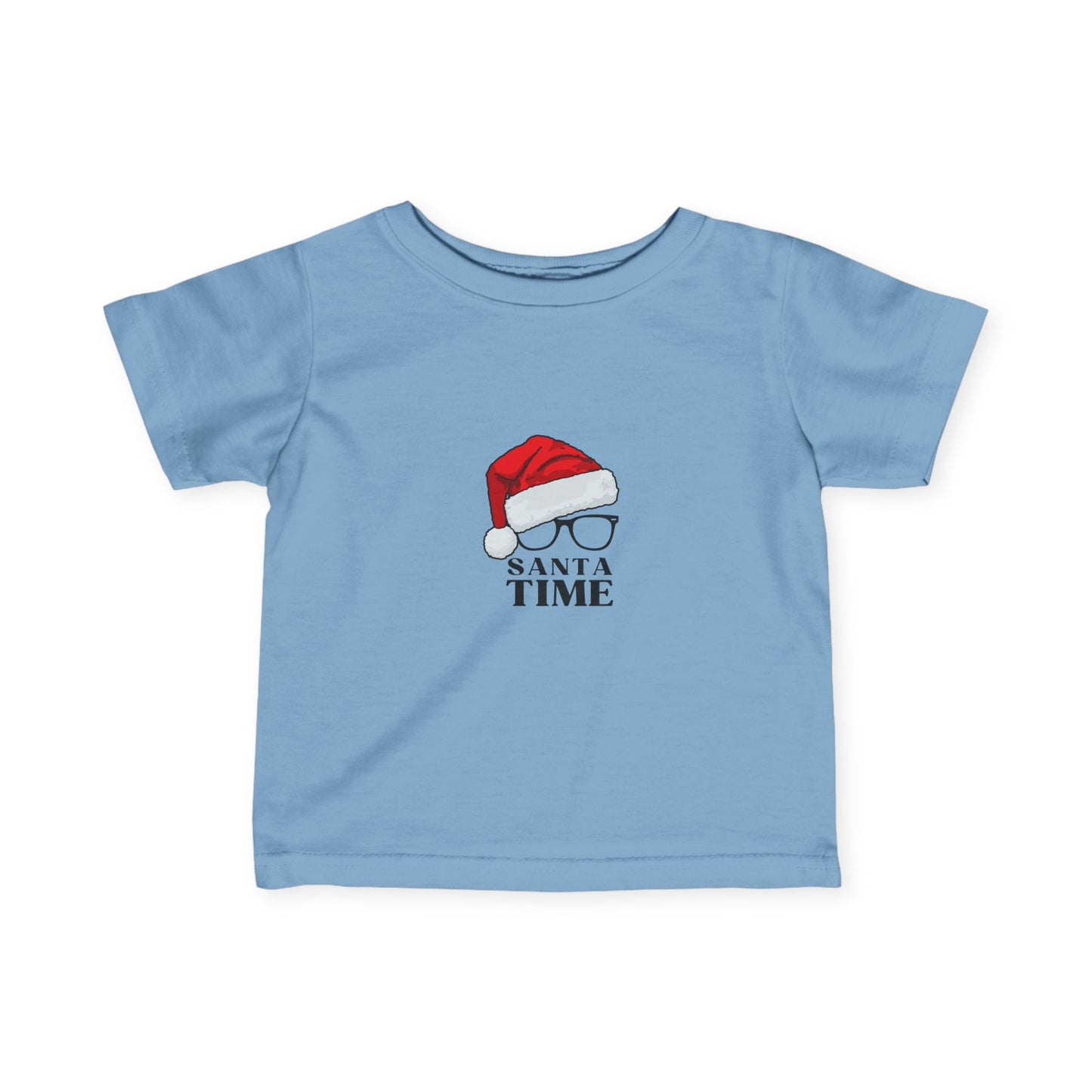 Santa Time Infant Fine Jersey Tee - Festive Baby Shirt - Stylish Holiday Wear