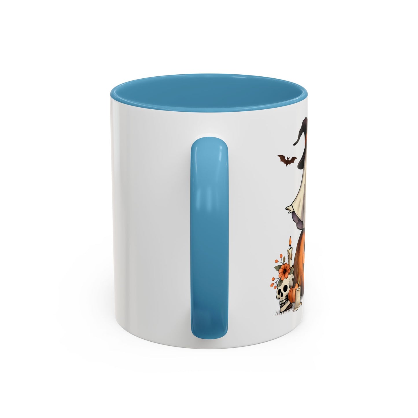 Ghost Wine Accent Coffee Mug – Halloween Ceramic Mug (11oz, 15oz)