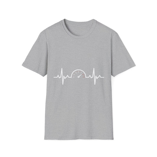 Tachometer Shirt RPM Heartbeat Gauge Unisex Heavy Cotton Tee