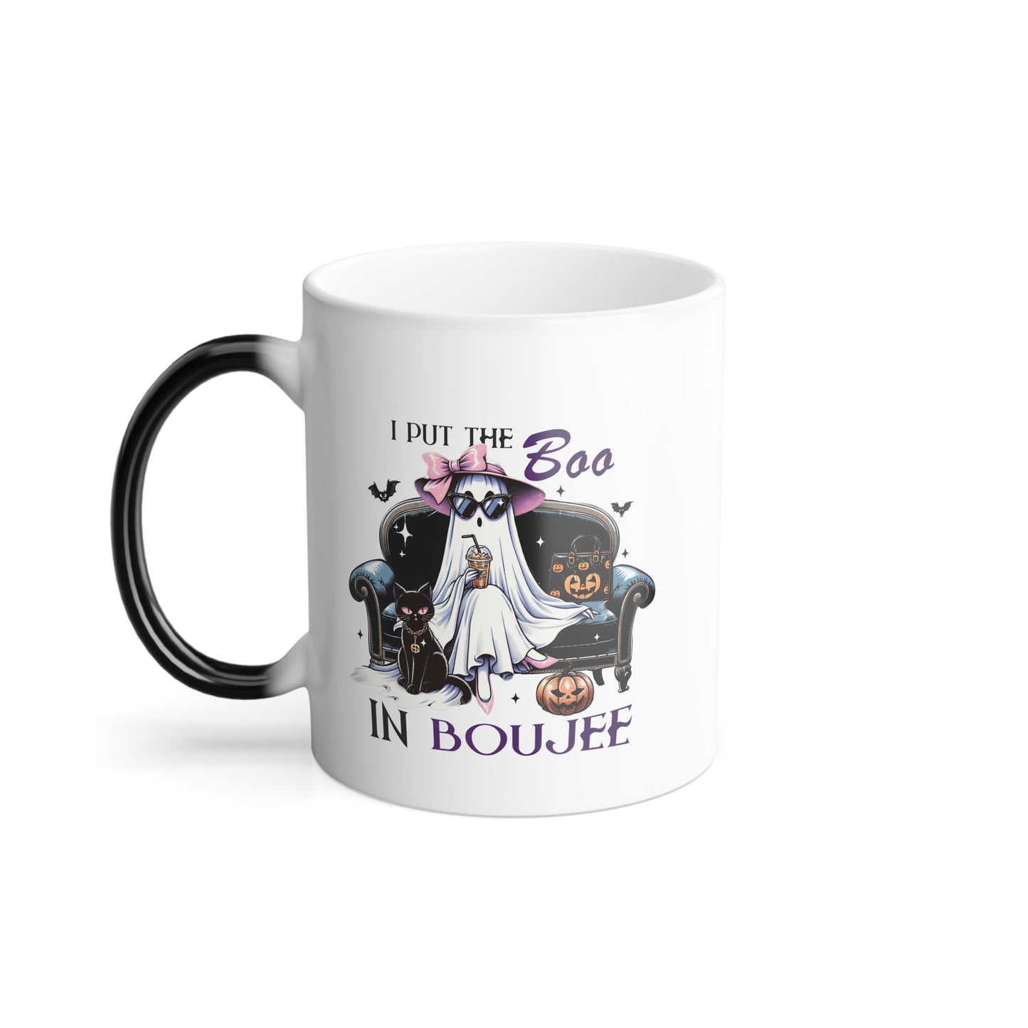 Color Morphing Mug - 11oz - "I Put the Boo in Boujee" Ghost Design