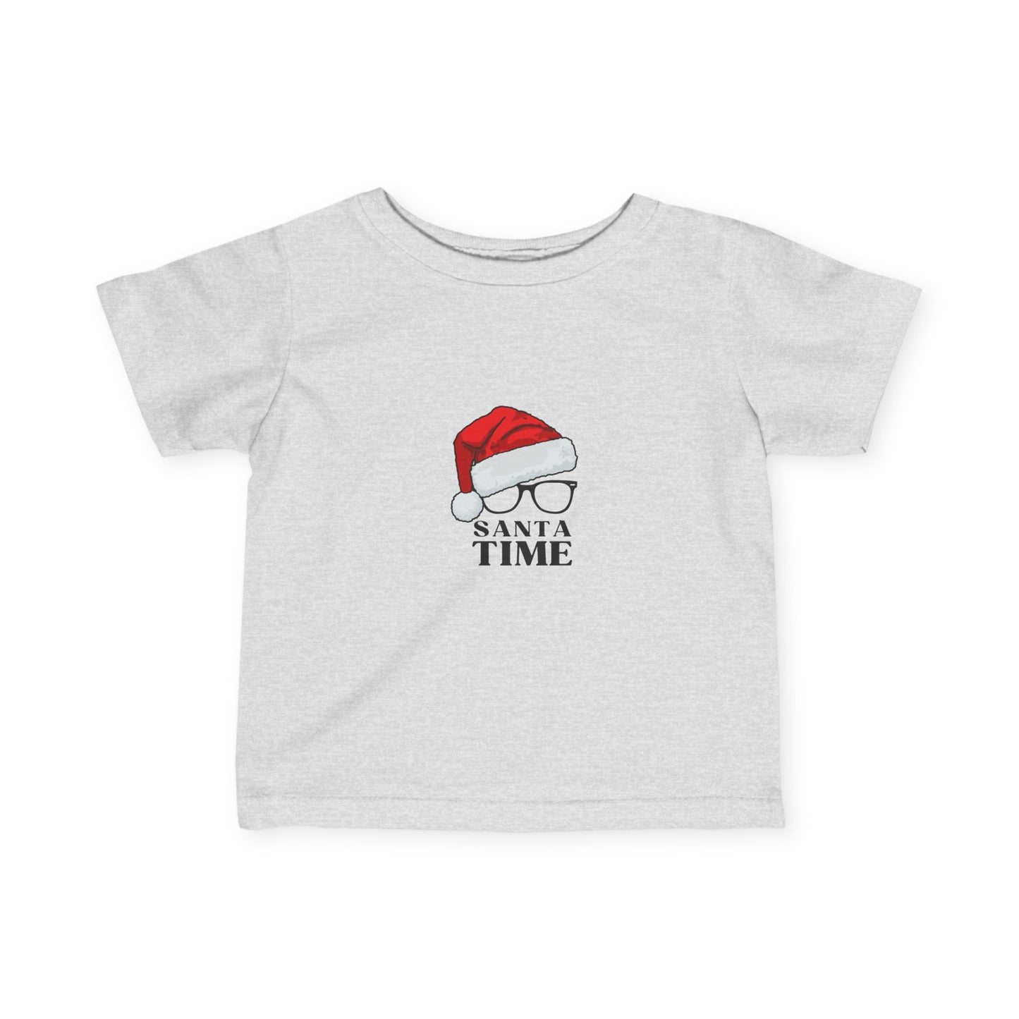 Santa Time Infant Fine Jersey Tee - Festive Baby Shirt - Stylish Holiday Wear
