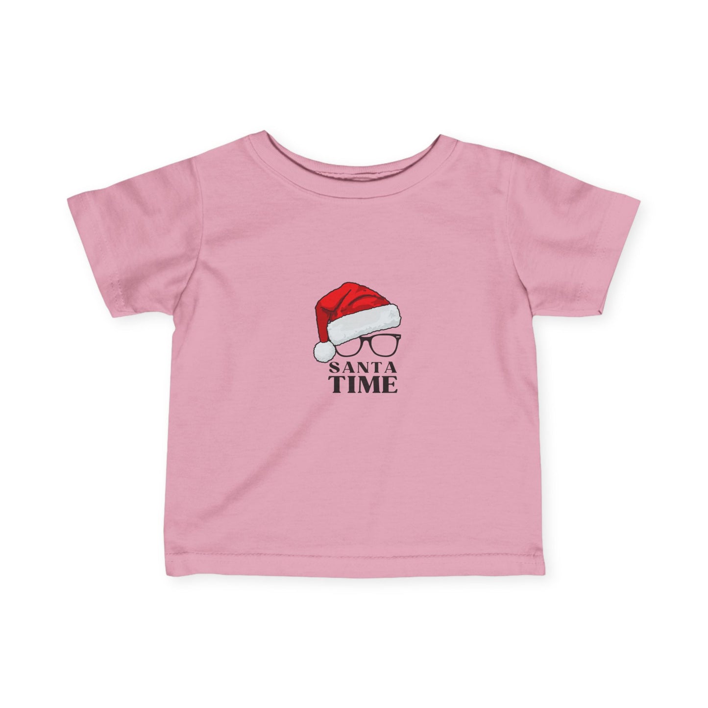 Santa Time Infant Fine Jersey Tee - Festive Baby Shirt - Stylish Holiday Wear