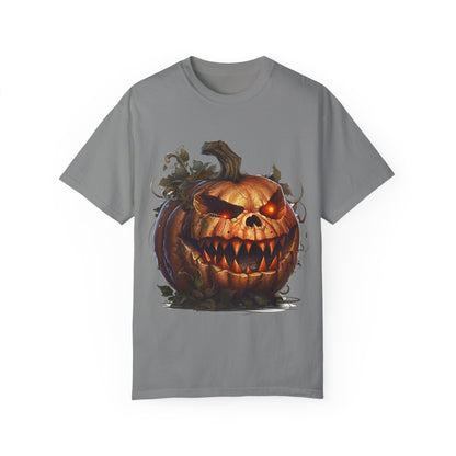 Unisex Garment-Dyed T-Shirt - Comfort Colors - Spooky Jack-O'-Lantern Design