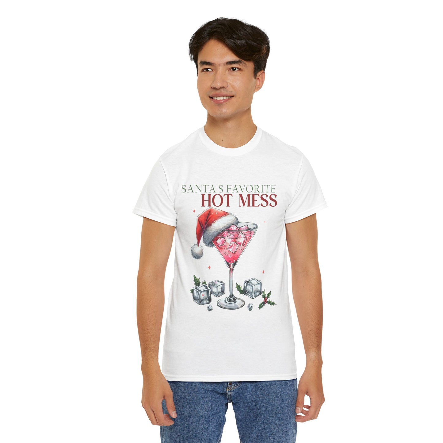 Santa's Favorite Hot Mess Unisex Heavy Cotton Tee - 100% Cotton