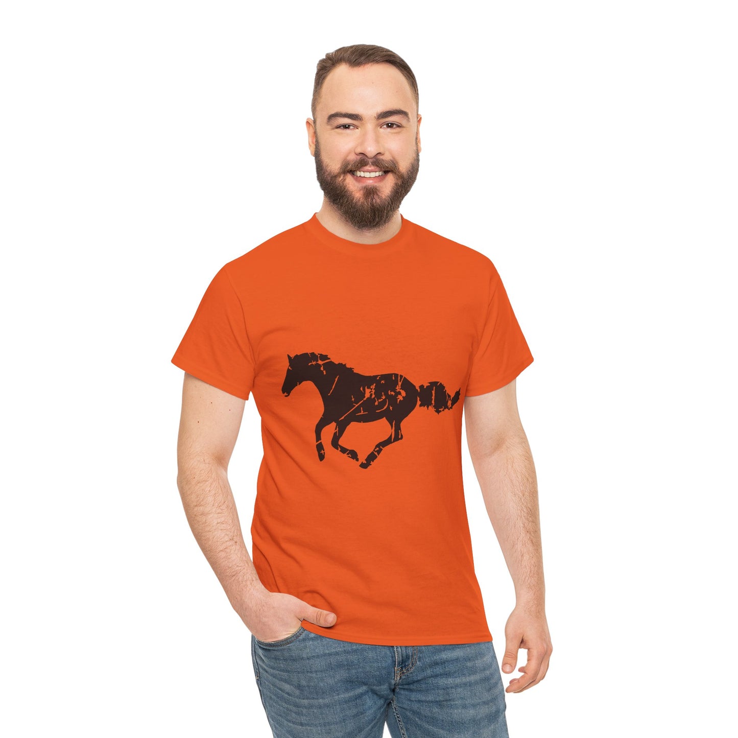 Running Horse Shirt – Vintage Distressed Equestrian T-Shirt, 100% Cotton