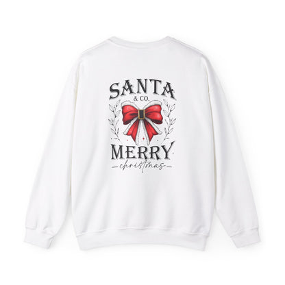 Santa Merry Christmas Unisex Crewneck Sweatshirt - Cozy Holiday Sweatshirt - Cotton Blend