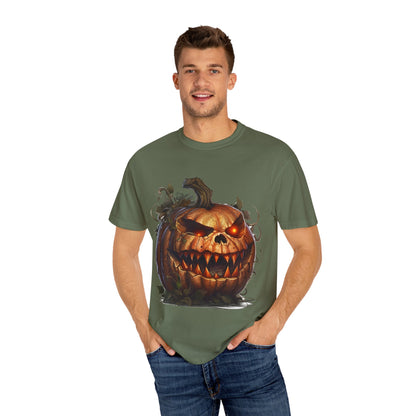 Unisex Garment-Dyed T-Shirt - Comfort Colors - Spooky Jack-O'-Lantern Design