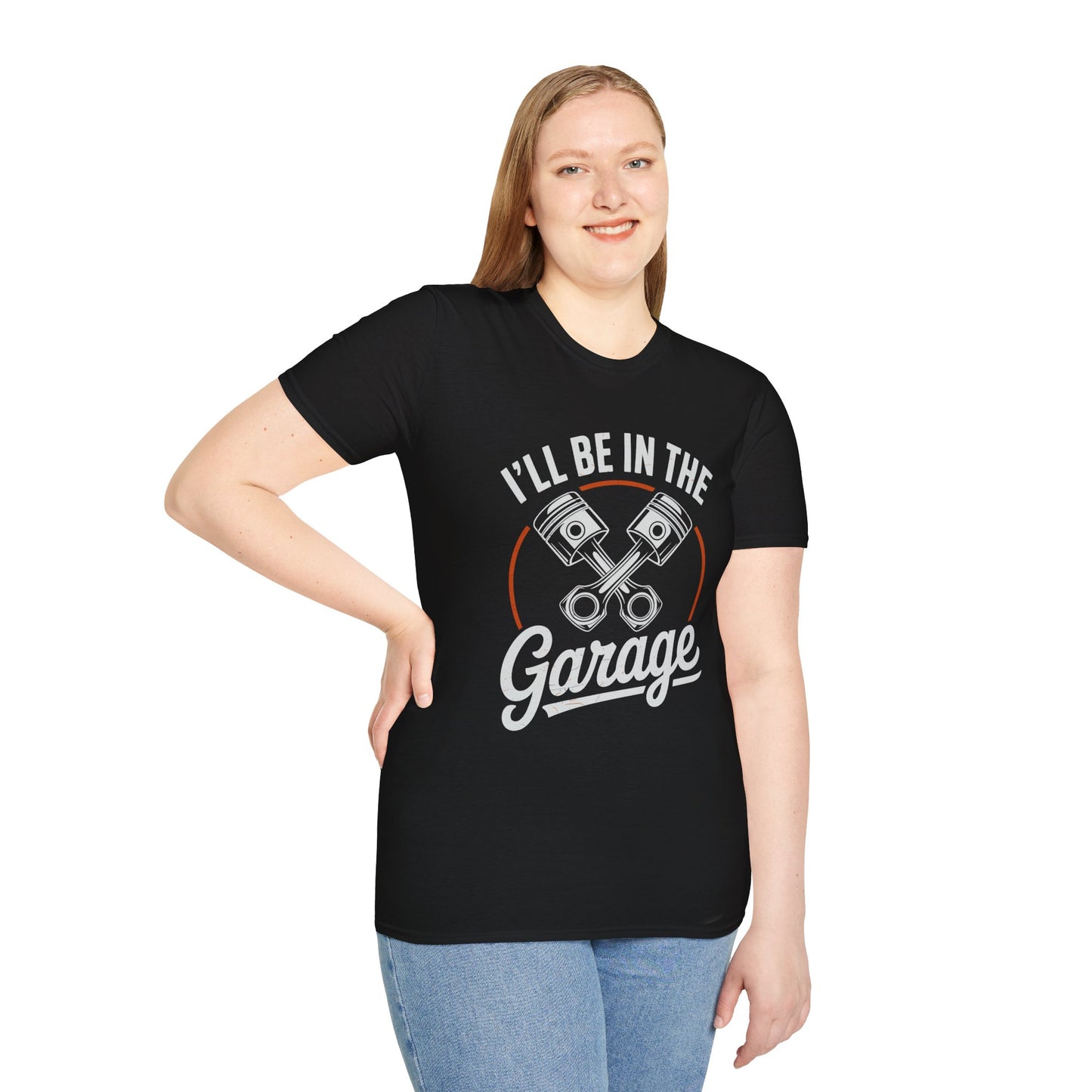 I'll Be In The Garage Mechanic Shirt – Piston Graphic Car Lover Tee