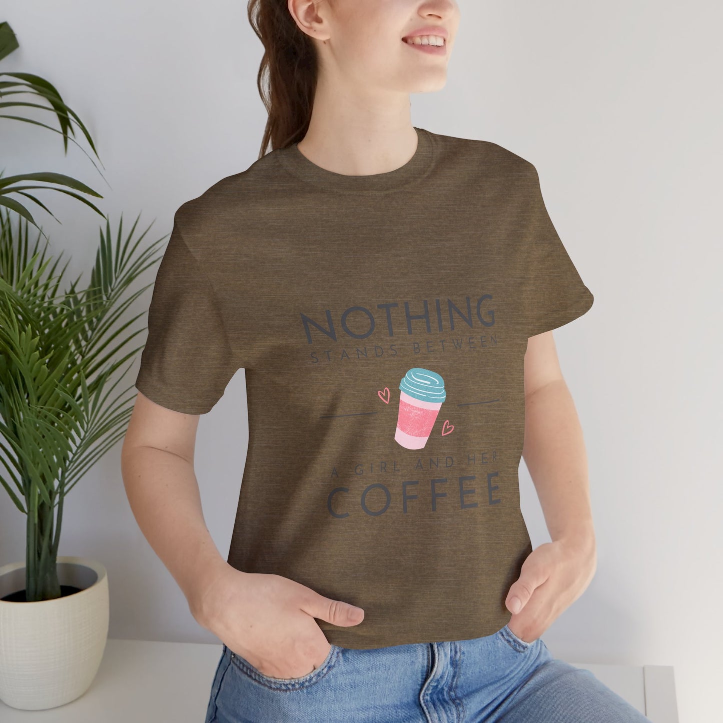 Unleash Your Inner Caffeine Queen with Our Cozy Woman's Jersey Tee!