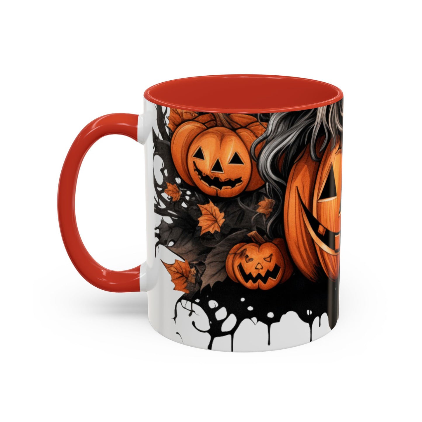 Halloween Pumpkin Accent Coffee Mug - 11oz Ceramic Spooky Mug