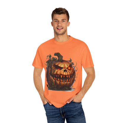 Unisex Garment-Dyed T-Shirt - Comfort Colors - Spooky Jack-O'-Lantern Design