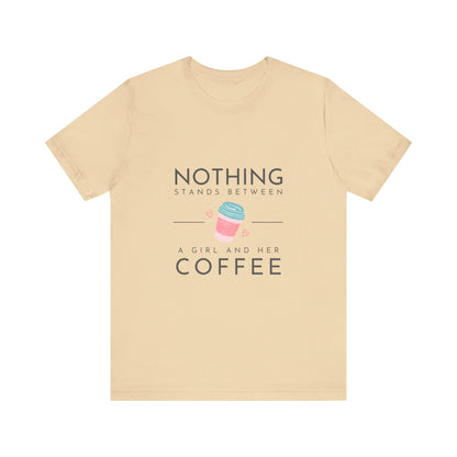 Unleash Your Inner Caffeine Queen with Our Cozy Woman's Jersey Tee!