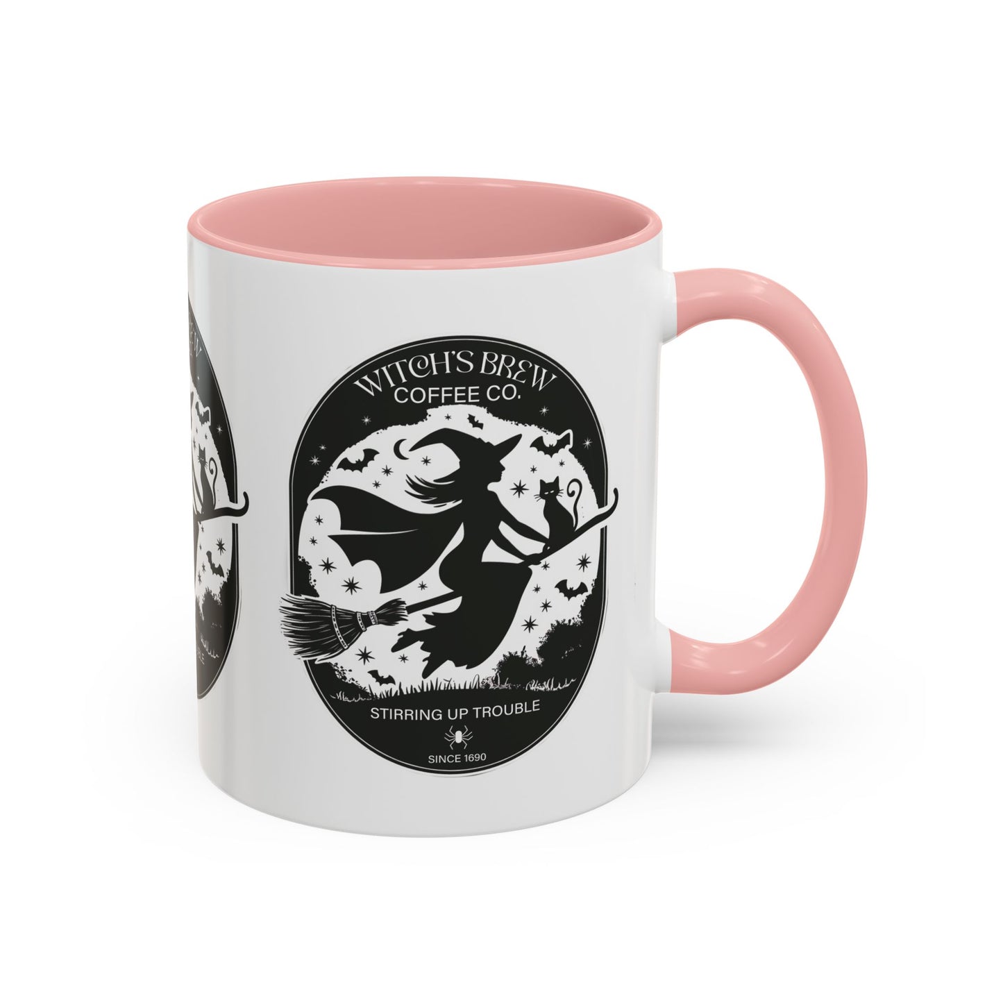 Witch's Brew Coffee Co. Accent Ceramic Mug - 11oz & 15oz - Stirring Up Trouble Design