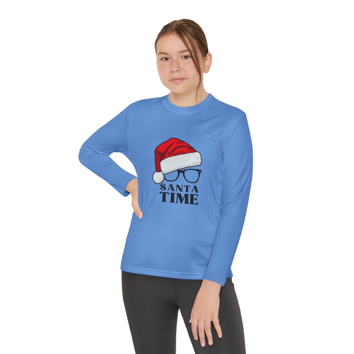 Santa Time Swag! Unleash Cool Vibes with our Youth Long Sleeve Tee!