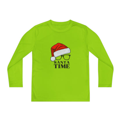 Santa Time Swag! Unleash Cool Vibes with our Youth Long Sleeve Tee!