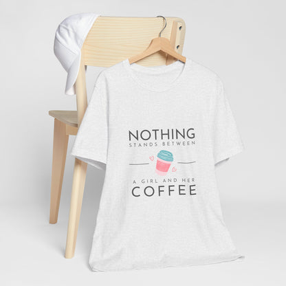 Unleash Your Inner Caffeine Queen with Our Cozy Woman's Jersey Tee!