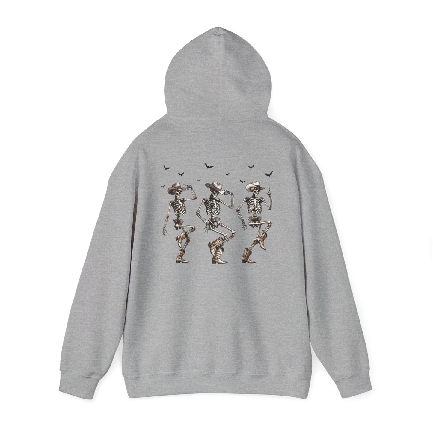 Unisex Heavy Blend Hooded Sweatshirt - Dancing Skeletons & "The Boo-tles" Design - Cozy Fit