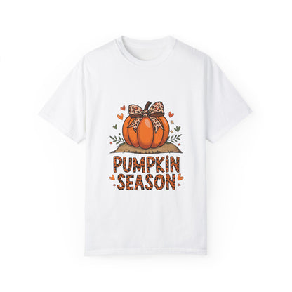 Pumpkin Season Unisex Garment-Dyed T-shirt – Leopard Print Pumpkin Fall Shirt