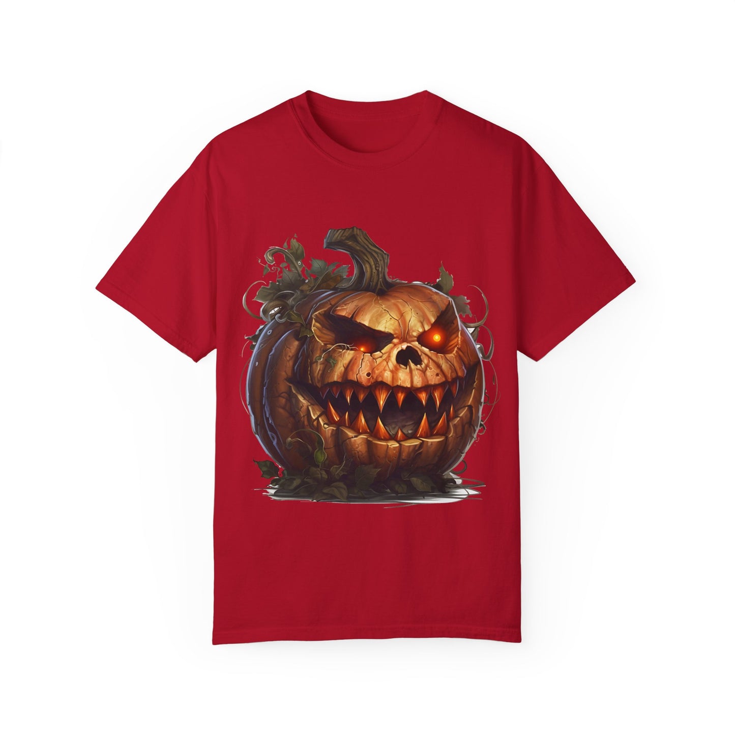 Unisex Garment-Dyed T-Shirt - Comfort Colors - Spooky Jack-O'-Lantern Design