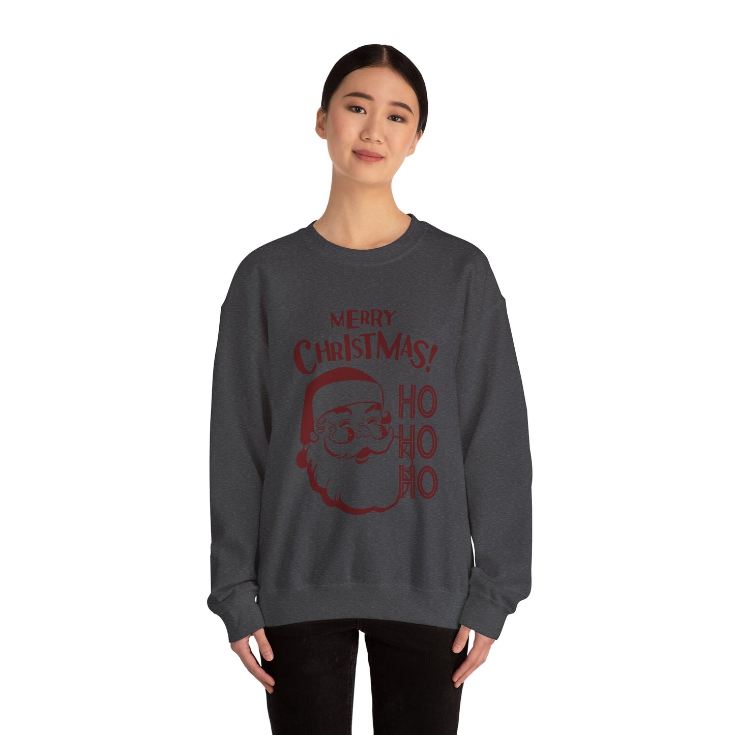 Wrap Yourself in Joy: Unisex Santa Silhouette Sweatshirt - Cozy Christmas Elegance!