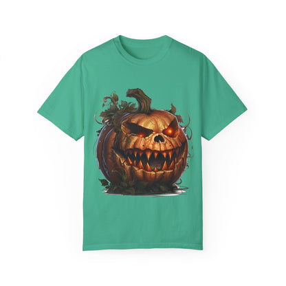 Unisex Garment-Dyed T-Shirt - Comfort Colors - Spooky Jack-O'-Lantern Design