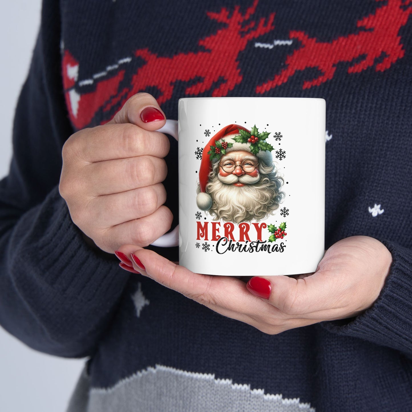 Merry Christmas Santa Ceramic Mug - 11oz