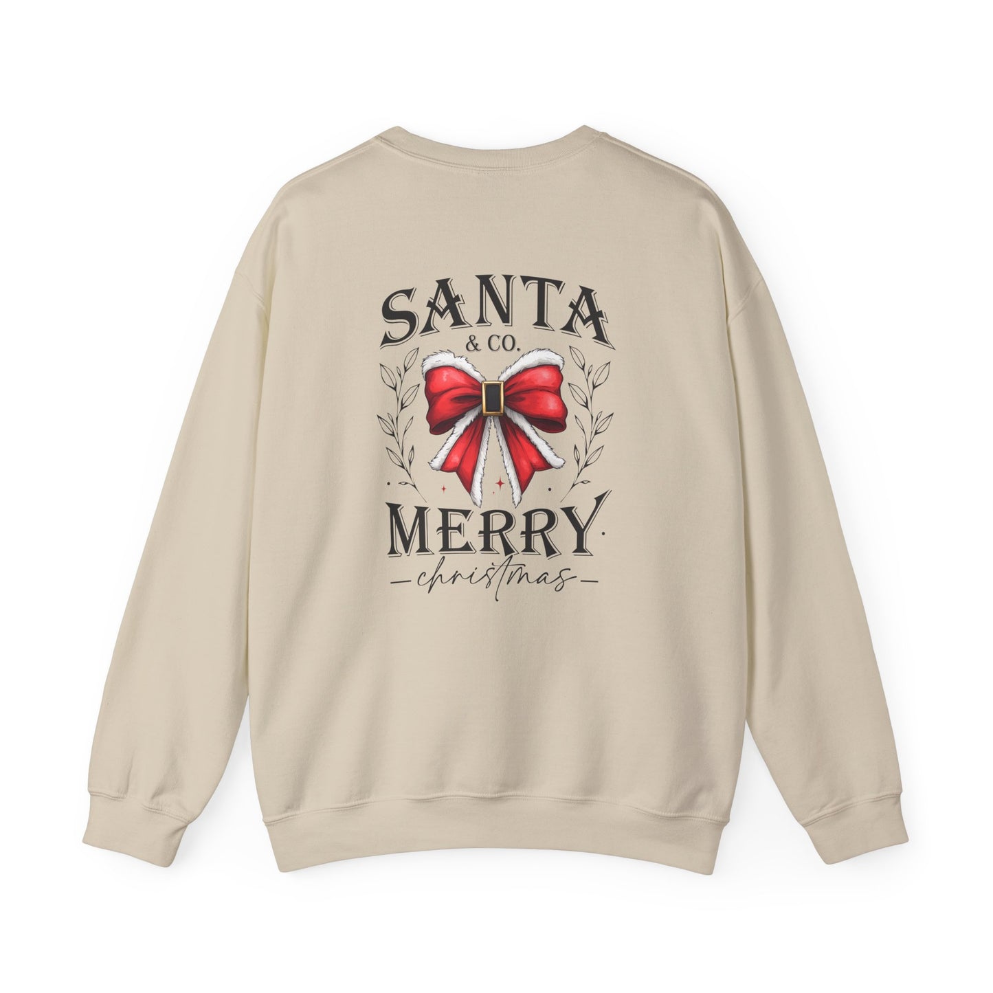 Santa Merry Christmas Unisex Crewneck Sweatshirt - Cozy Holiday Sweatshirt - Cotton Blend