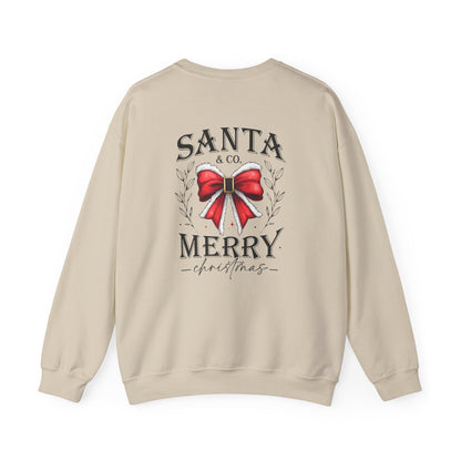 Santa Merry Christmas Unisex Crewneck Sweatshirt - Cozy Holiday Sweatshirt - Cotton Blend