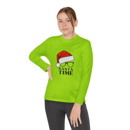 Santa Time Swag! Unleash Cool Vibes with our Youth Long Sleeve Tee!