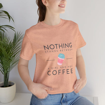 Unleash Your Inner Caffeine Queen with Our Cozy Woman's Jersey Tee!