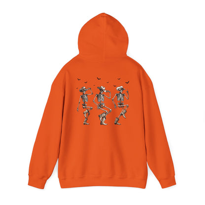 Unisex Heavy Blend Hooded Sweatshirt - Dancing Skeletons & "The Boo-tles" Design - Cozy Fit