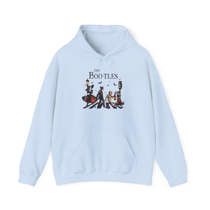 Unisex Heavy Blend Hooded Sweatshirt - Dancing Skeletons & "The Boo-tles" Design - Cozy Fit