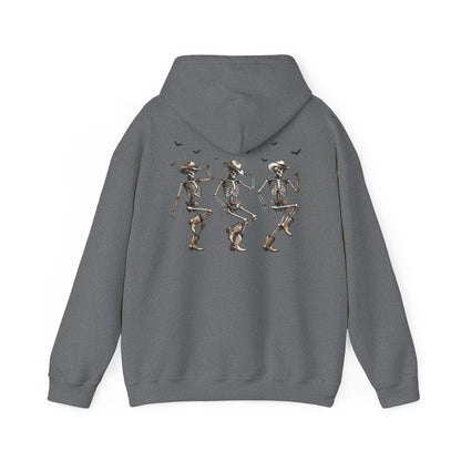 Unisex Heavy Blend Hooded Sweatshirt - Dancing Skeletons & "The Boo-tles" Design - Cozy Fit