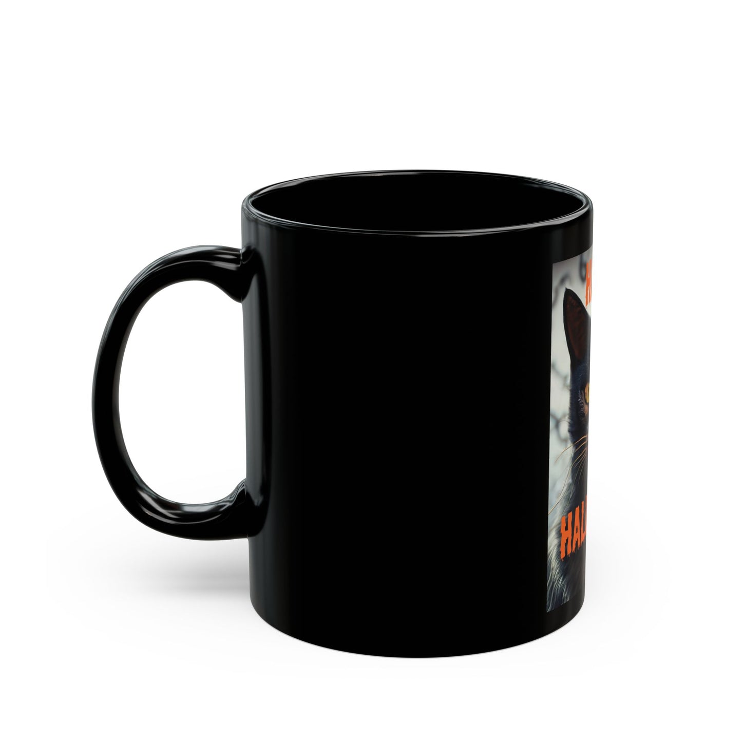 Sip in Spooky Style with our Halloween Cat Ceramic Mug