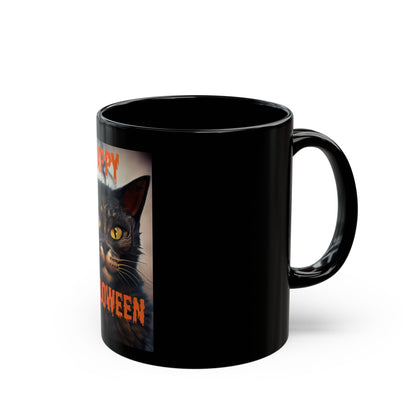 Sip in Spooky Style with our Halloween Cat Ceramic Mug