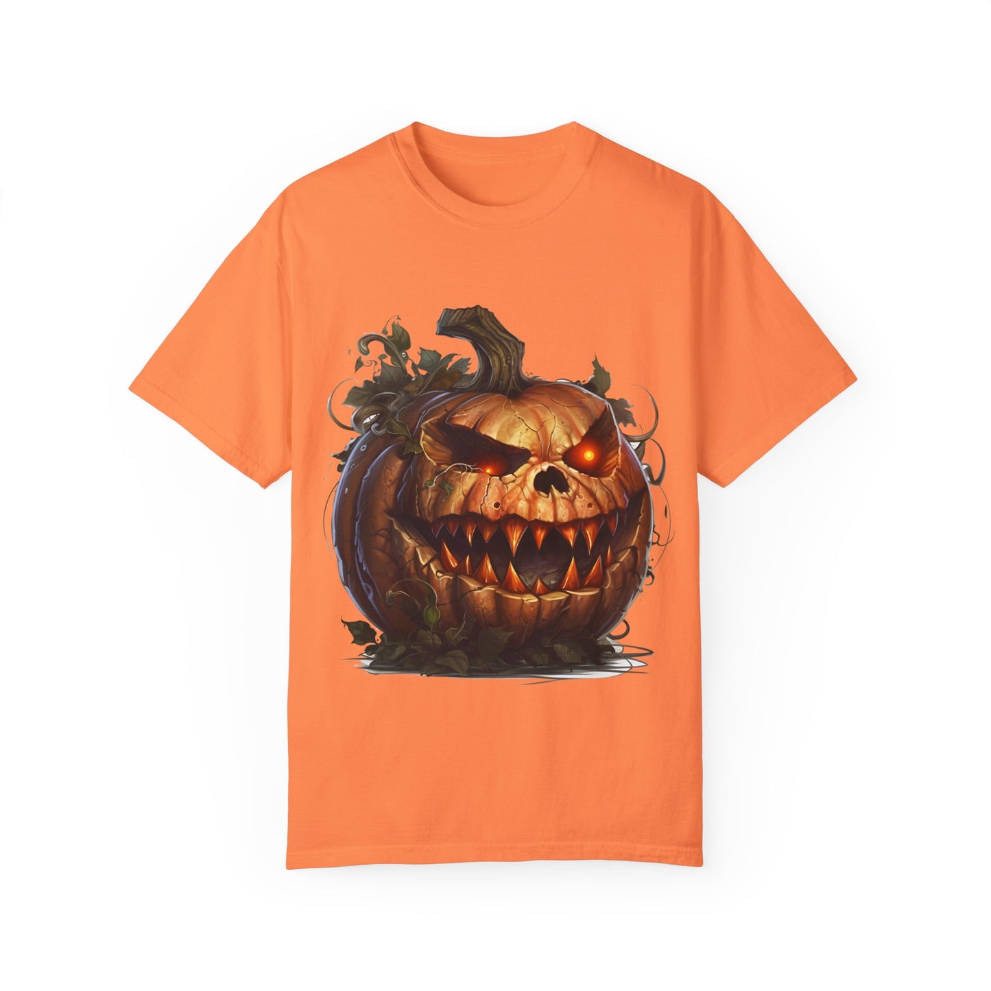 Unisex Garment-Dyed T-Shirt - Comfort Colors - Spooky Jack-O'-Lantern Design