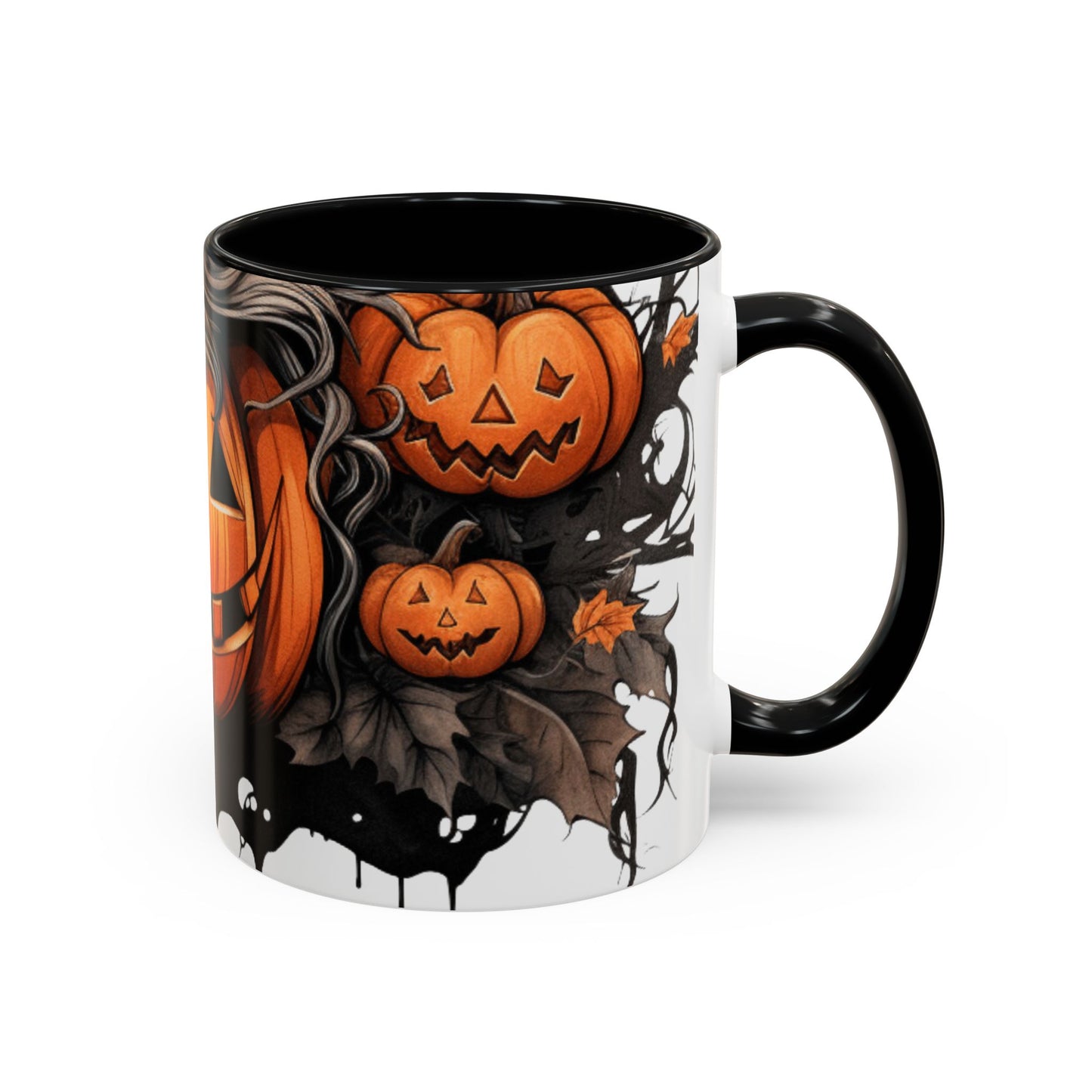 Halloween Pumpkin Accent Coffee Mug - 11oz Ceramic Spooky Mug