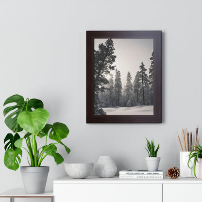 Winter Wonderland: Eco-Friendly Framed Vertical Poster