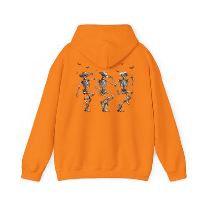 Unisex Heavy Blend Hooded Sweatshirt - Dancing Skeletons & "The Boo-tles" Design - Cozy Fit