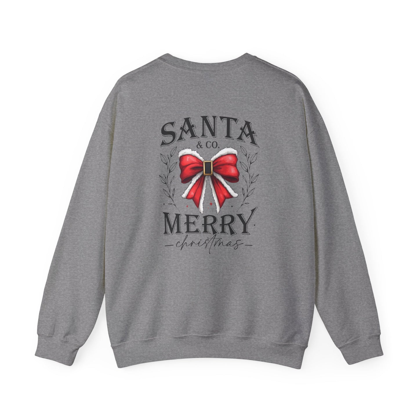 Santa Merry Christmas Unisex Crewneck Sweatshirt - Cozy Holiday Sweatshirt - Cotton Blend