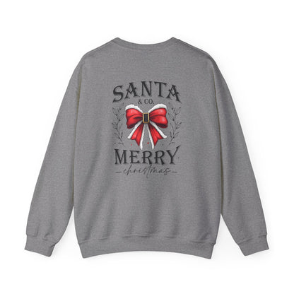 Santa Merry Christmas Unisex Crewneck Sweatshirt - Cozy Holiday Sweatshirt - Cotton Blend