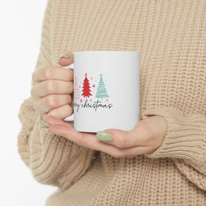 Merry Christmas Vibes Ceramic Mug - 11oz