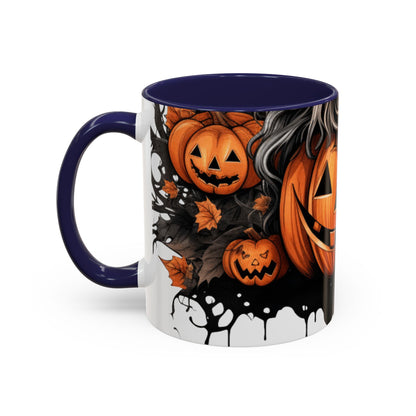 Halloween Pumpkin Accent Coffee Mug - 11oz Ceramic Spooky Mug