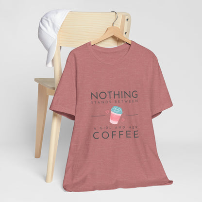 Unleash Your Inner Caffeine Queen with Our Cozy Woman's Jersey Tee!