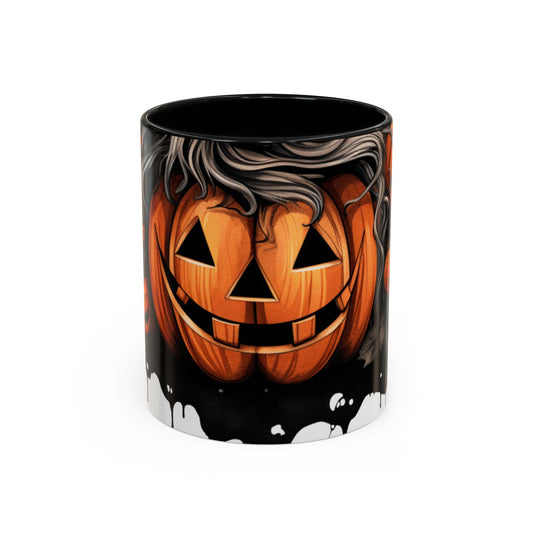 Halloween Pumpkin Accent Coffee Mug - 11oz Ceramic Spooky Mug