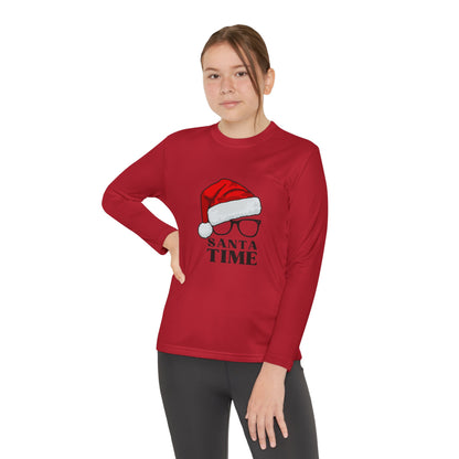 Santa Time Swag! Unleash Cool Vibes with our Youth Long Sleeve Tee!