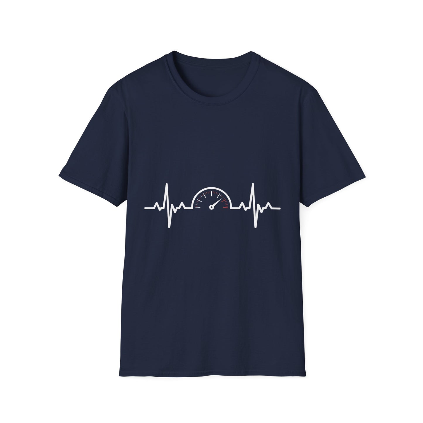 Tachometer Shirt RPM Heartbeat Gauge Unisex Heavy Cotton Tee