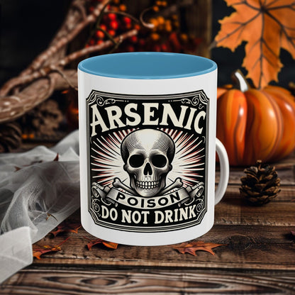 Arsenic Poison Accent Coffee Mug – Skull & Warning Design Ceramic Mug (11oz, 15oz)