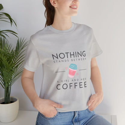 Unleash Your Inner Caffeine Queen with Our Cozy Woman's Jersey Tee!