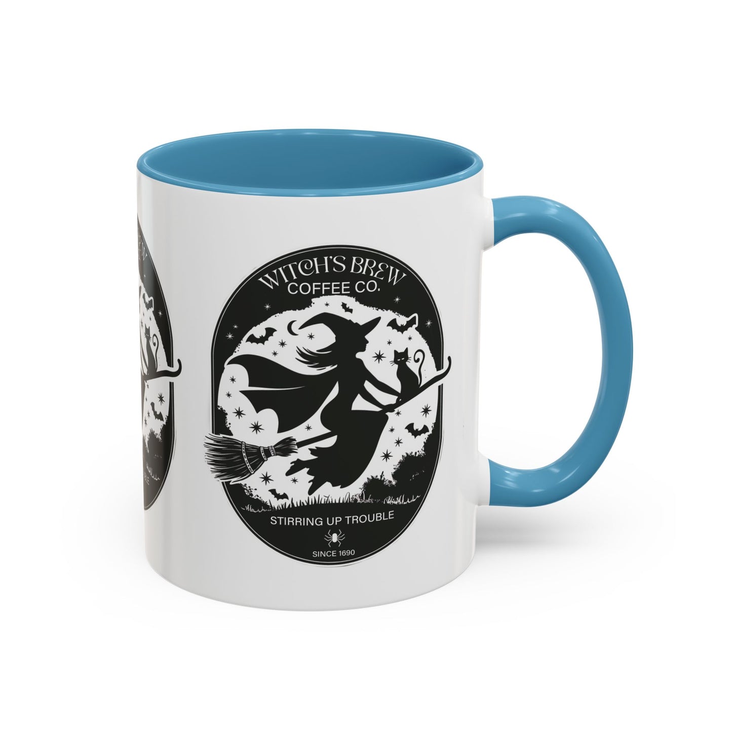 Witch's Brew Coffee Co. Accent Ceramic Mug - 11oz & 15oz - Stirring Up Trouble Design